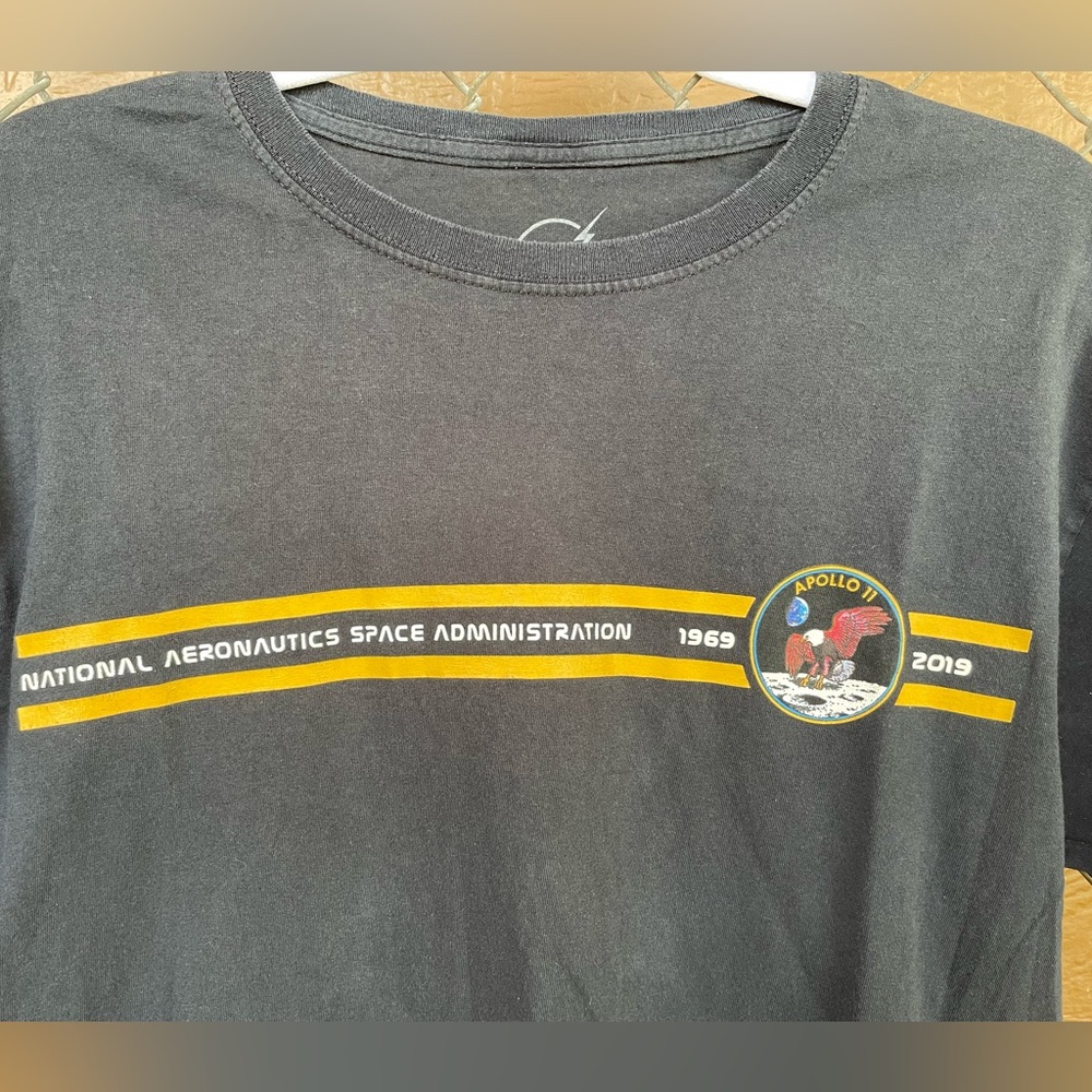 Neon Riot NASA Apollo Stripe Mens Tee - Picture 2 of 4
